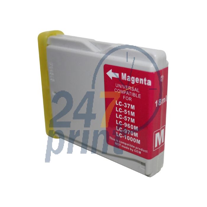 Compatible BROTHER LC-1000M Inkt Cartridge Magenta van 247print.nl