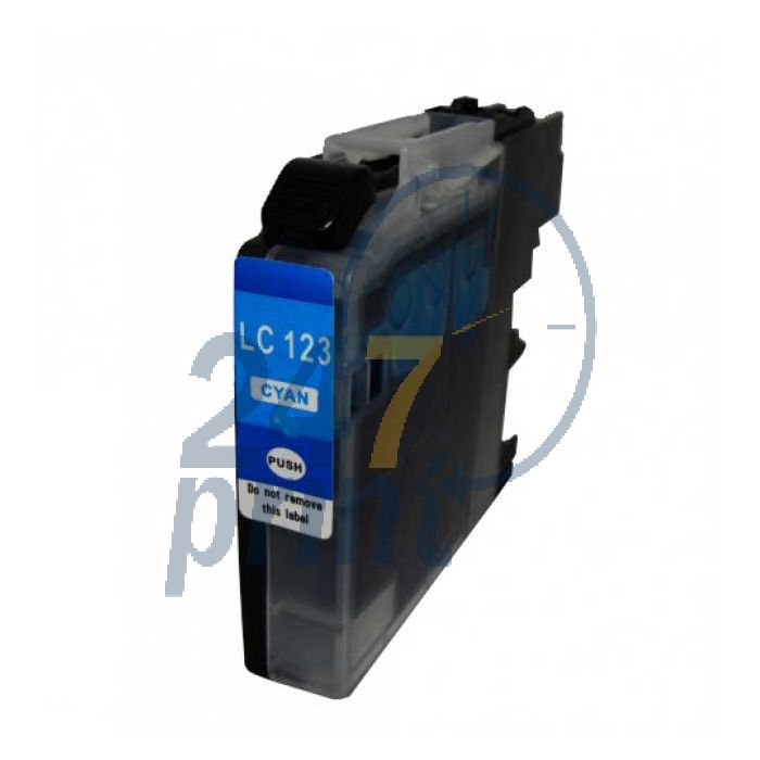 Compatible BROTHER LC-123C Inkt Cartridge  Cyaan van 247print.nl