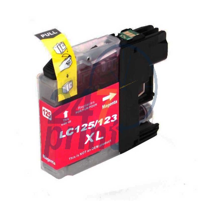 Compatible BROTHER LC-125XLM Inkt Cartridge Magenta van 247print.nl