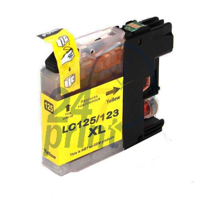 Compatible BROTHER LC-125XLY Inkt Cartridge Geel van 247print.nl
