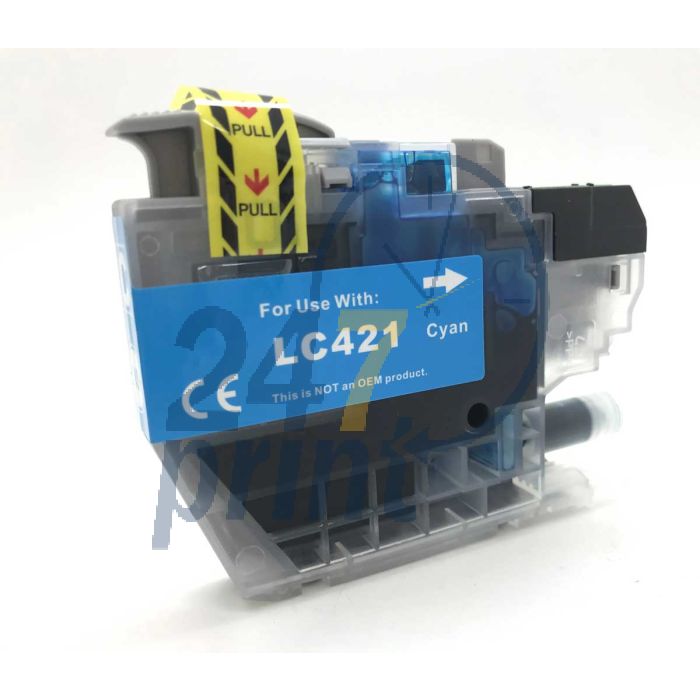 Compatible BROTHER LC-421 / LC421 Inkt Cartridge Cyaan van 247print.nl