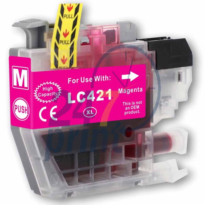 Compatible BROTHER LC-421 / LC421 Inkt Cartridge Magenta van 247print.nl