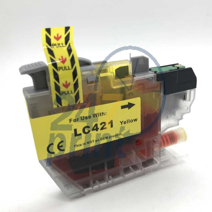 Compatible BROTHER LC-421 / LC421 Inkt Cartridge Geel van 247print.nl