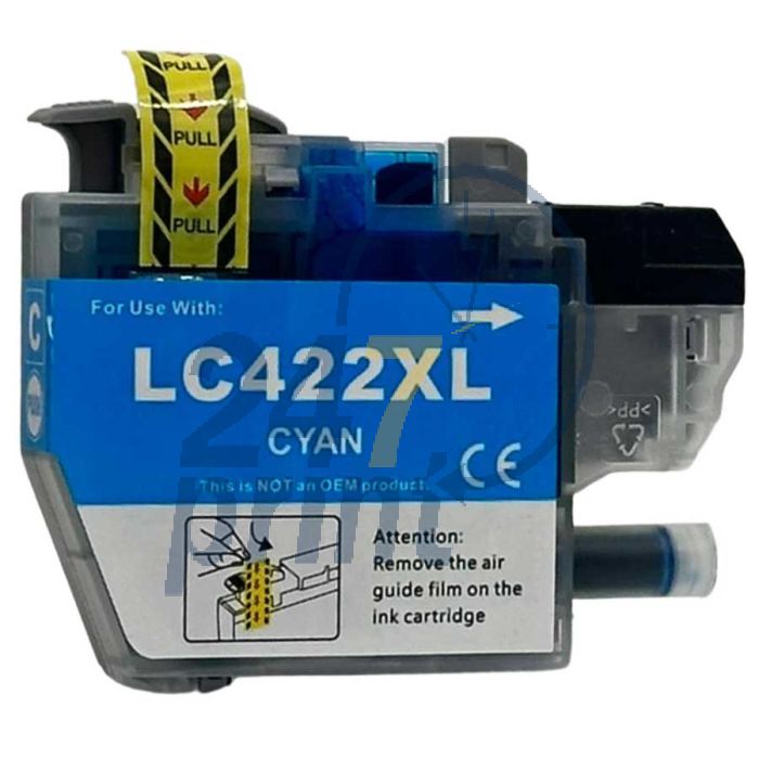 Compatible BROTHER LC-422XL Inkt Cartridge  Cyaan van 247print.nl
