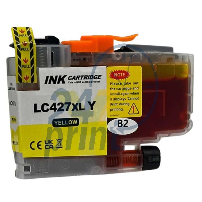 Compatible BROTHER LC-427XLY Inkt Cartridge  Geel van 247print.nl