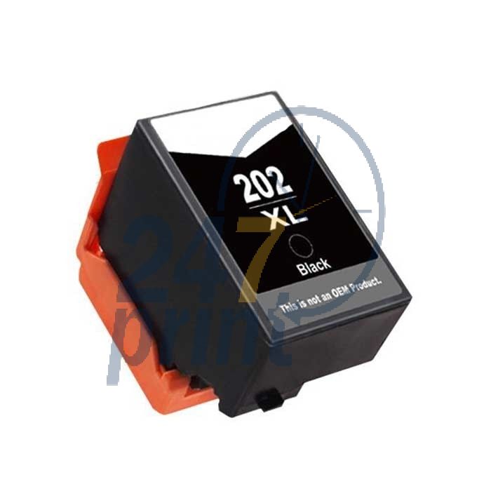 Compatible EPSON 202XL / C13T02G14010 Inkt Cartridge  Zwart van 247print.nl