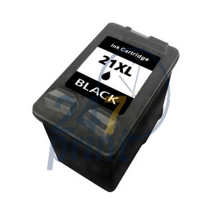Refilled HP HP-21XL Inkt Cartridge Zwart van 247print.nl