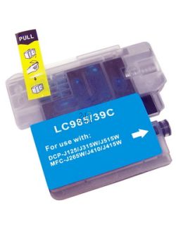 Compatible BROTHER LC-985C Inkt Cartridge  Cyaan van 247print.nl