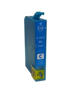 Compatible EPSON 34XL / T3472 Inkt Cartridge  Cyaan van 247print.nl