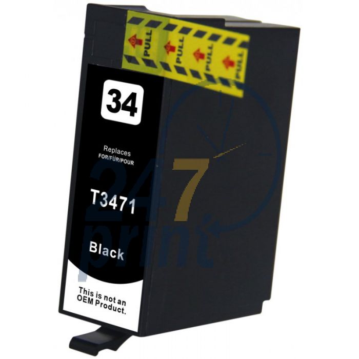 Compatible EPSON 34XL / T3471 Inkt Cartridge  Zwart van 247print.nl