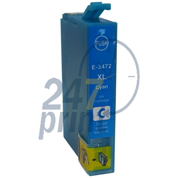 Compatible EPSON 34XL / T3472 Inkt Cartridge  Cyaan van 247print.nl