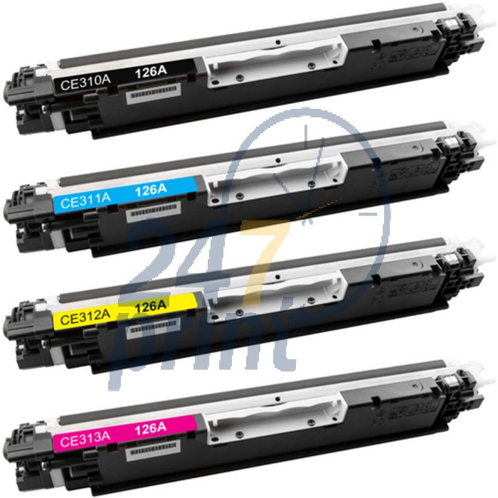 Compatible CANON / HP CE310A / CF350A / CAN729BK Toner Cartridge  Zwart van 247print.nl